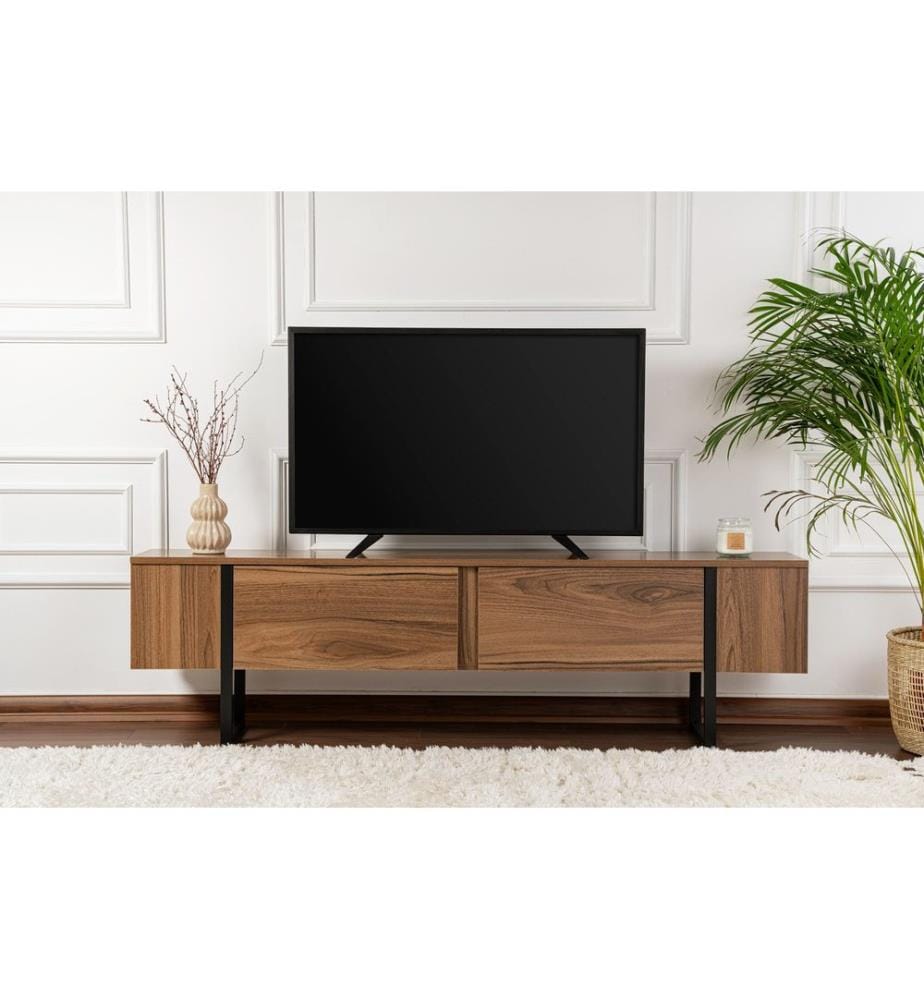 TV-Schrank – Nussbaum / Schwarz