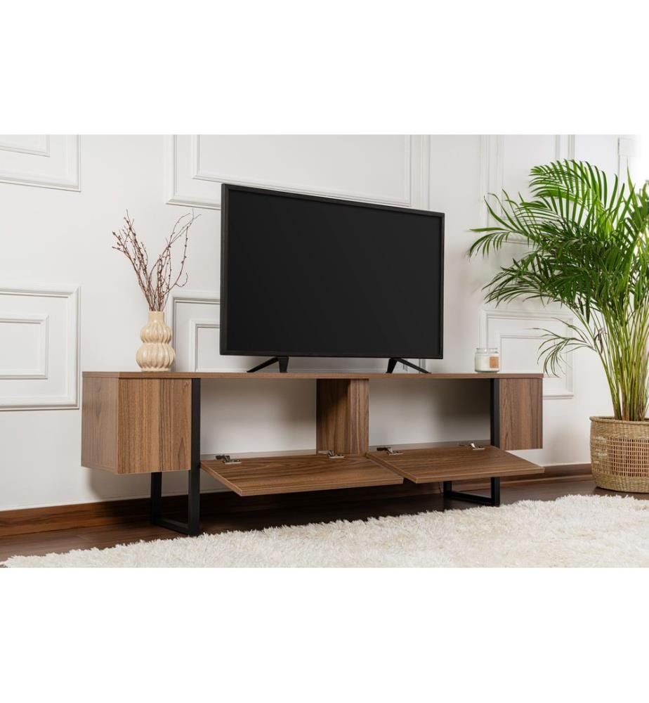 TV-Schrank – Nussbaum / Schwarz