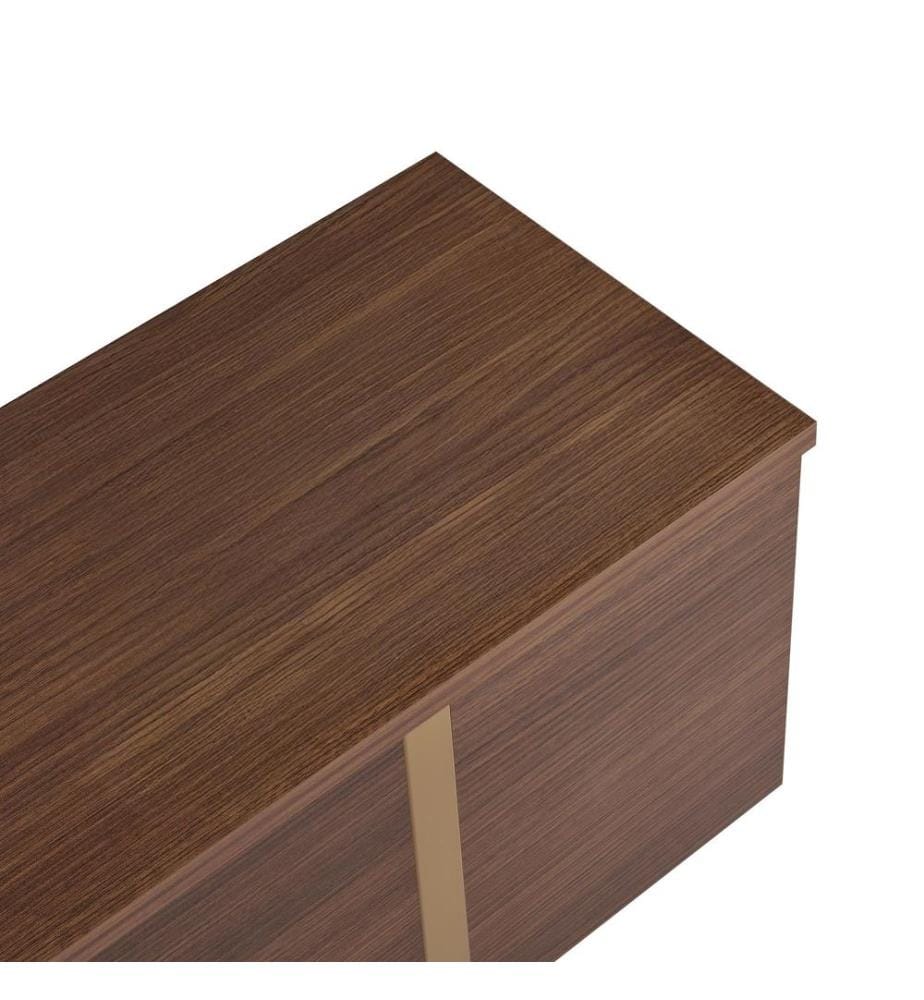 TV-Möbel – Nussbaum Milano / Goldfarben