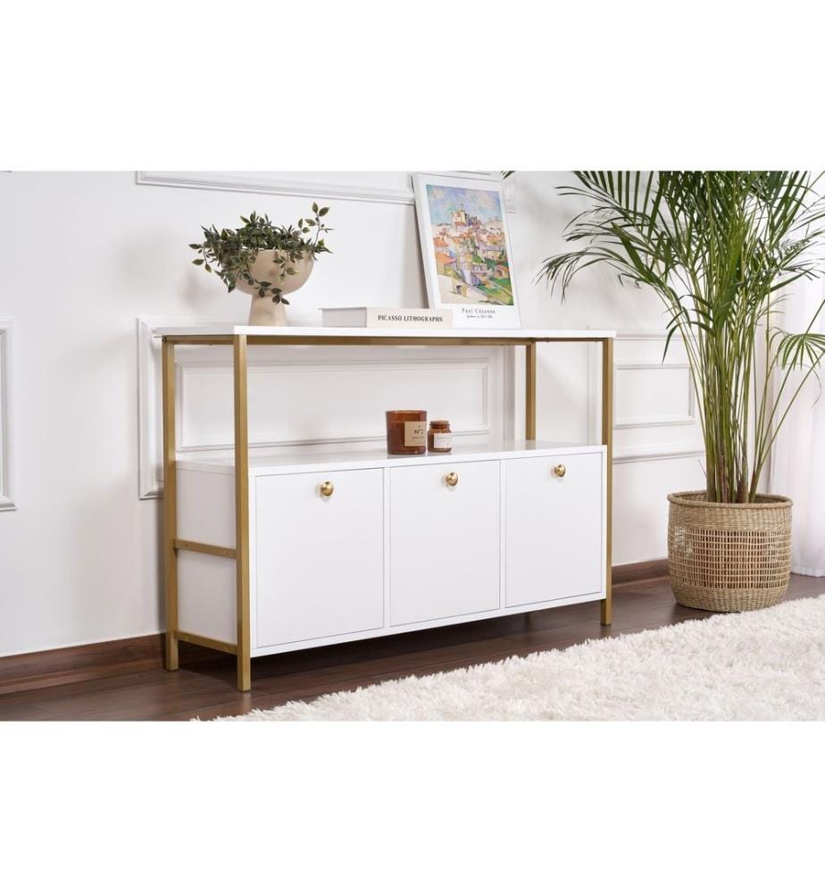 Console - Blanc / Or