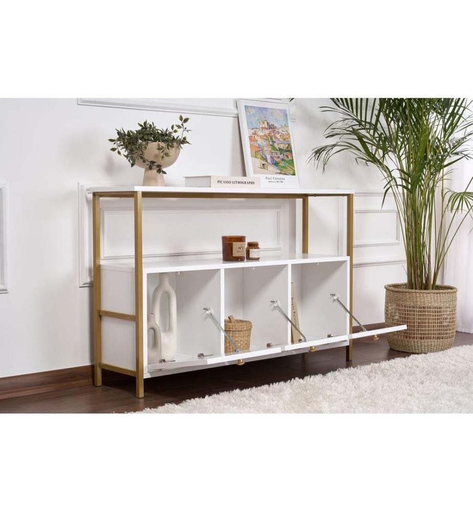 Console - Blanc / Or
