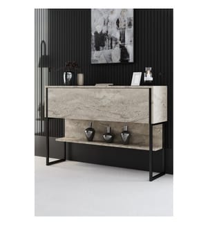 Kommode – Schwarzer Travertin