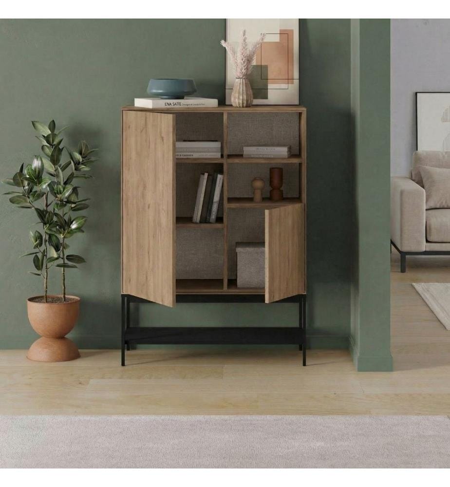 Sideboard – Eiche / Schwarz