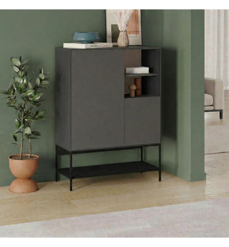 Sideboard – Anthrazit / Schwarz