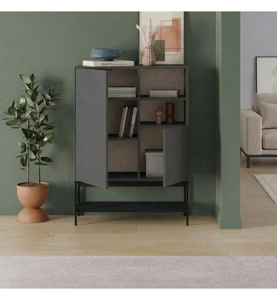 Sideboard – Anthrazit / Schwarz