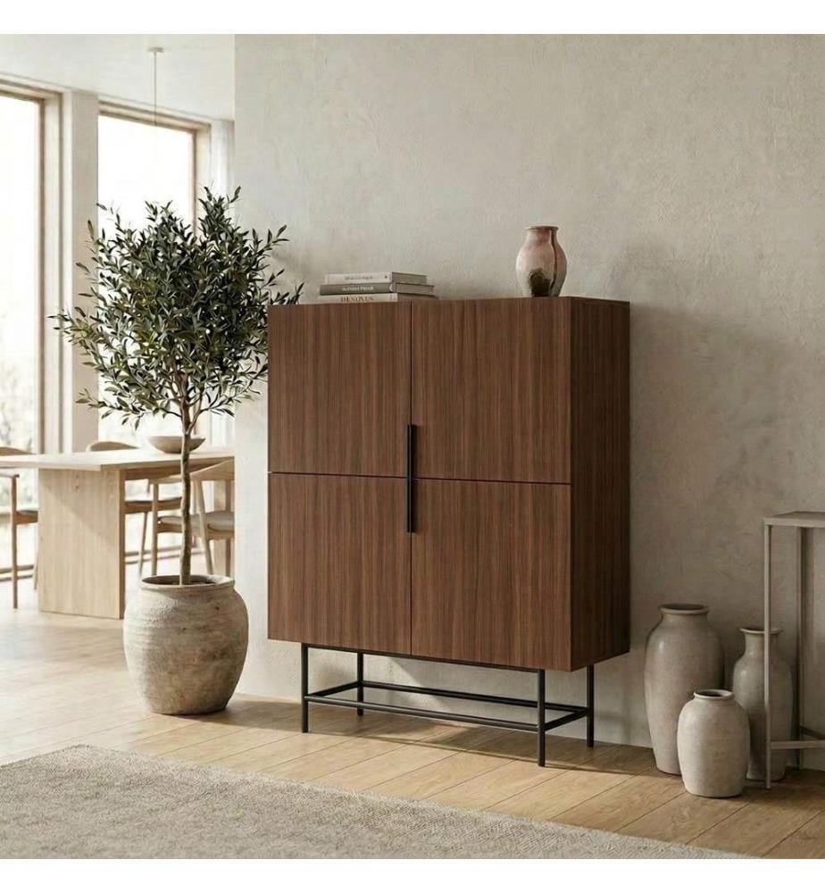 Sideboard – Nussbaum / Schwarz