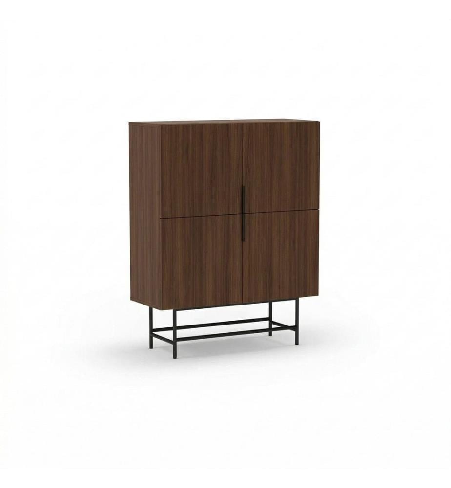 Sideboard – Nussbaum / Schwarz