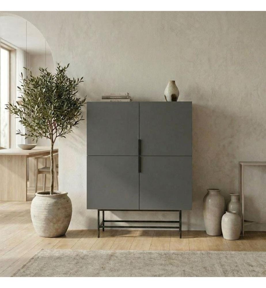 Sideboard – Anthrazit / Schwarz