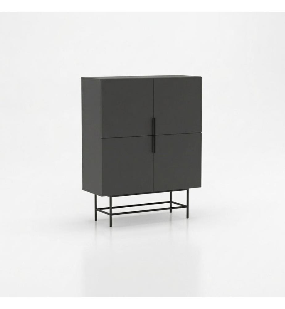 Sideboard – Anthrazit / Schwarz