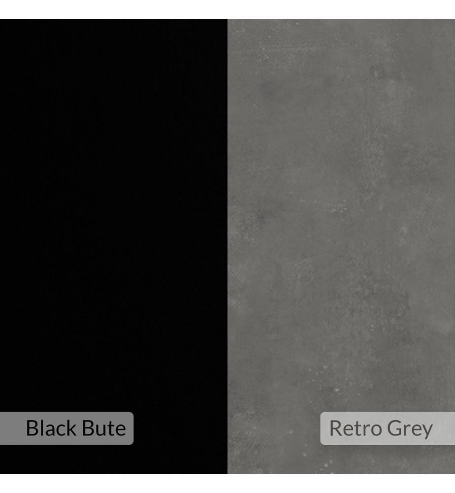 Schreibtisch – Retro-Grau / Schwarz