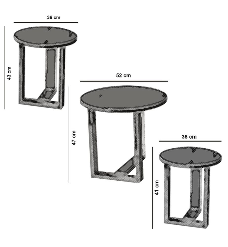Ausziehbarer Tisch – 3-teilig – Eiche