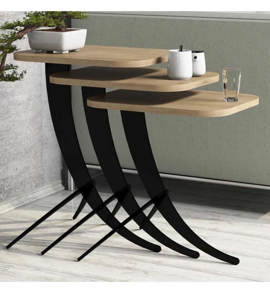 Ausziehbarer Tisch – 3-teilig – Eiche