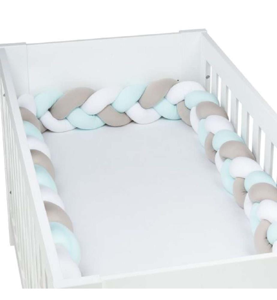 Nestchenschlange Geflochten Weiss/Beige/Aqua 280