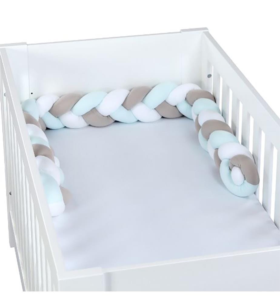 Geflochtene Einfassungsschlange Weiss/Beige/Aqua 200