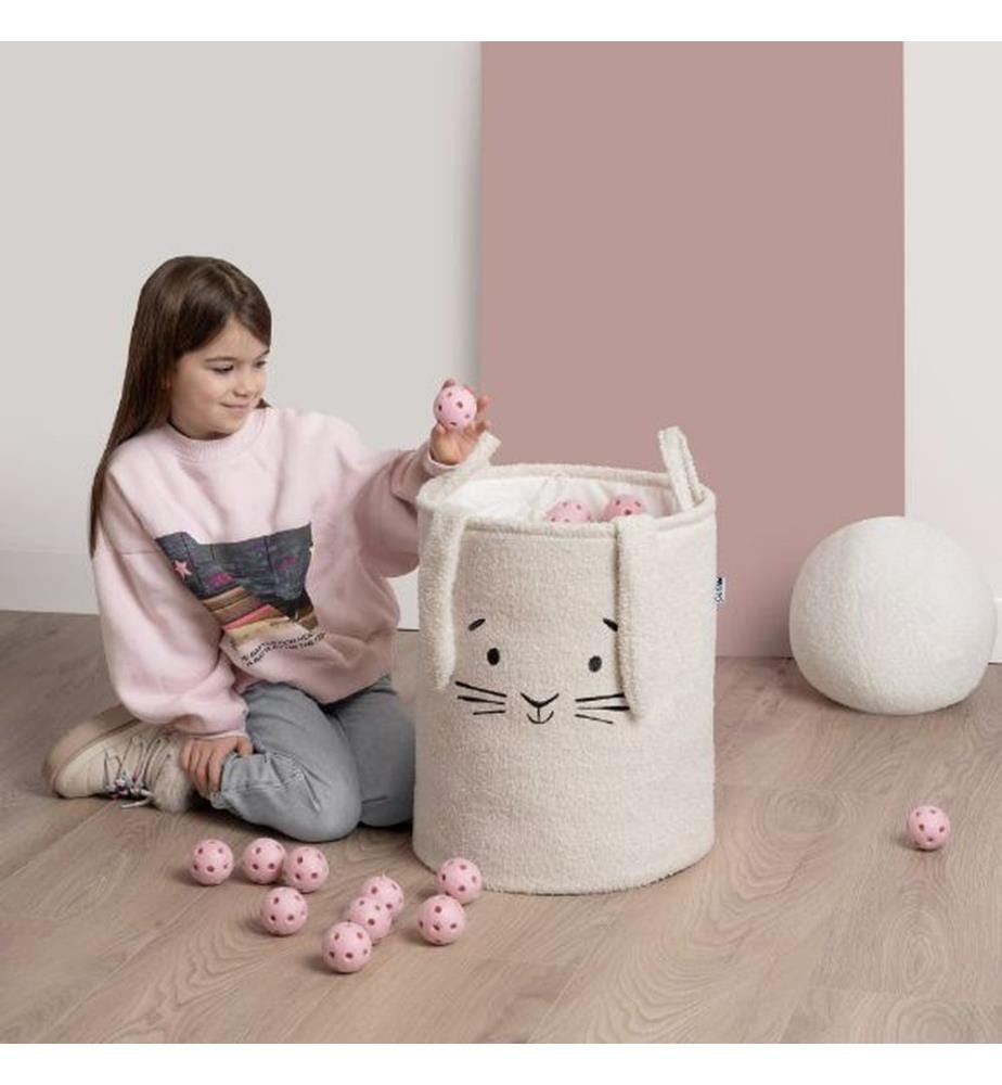 Aufbewahrungskorb Bouclé Hase creme