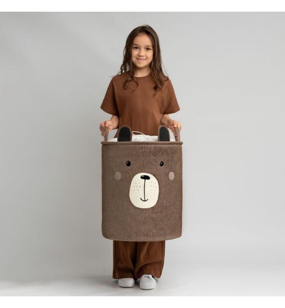 Aufbewahrungskorb XL Bär braun