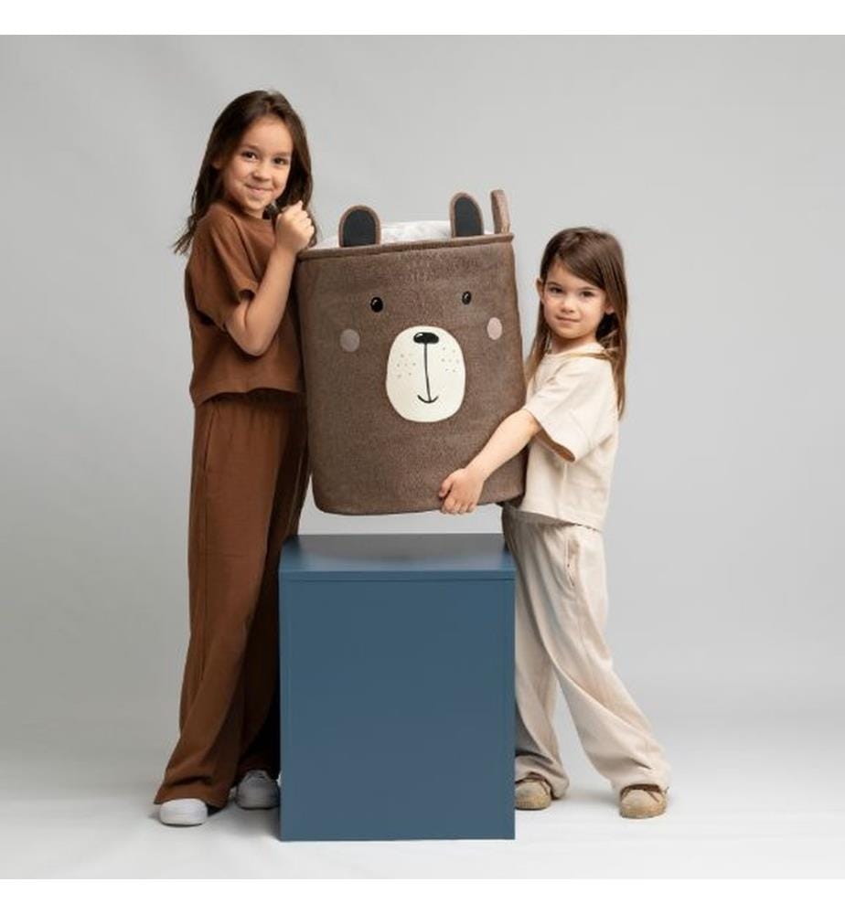 Aufbewahrungskorb XL Bär braun