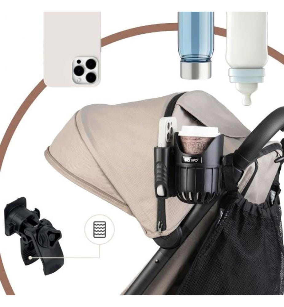 Kinderwagen Getränke- & Handyhalter schwarz