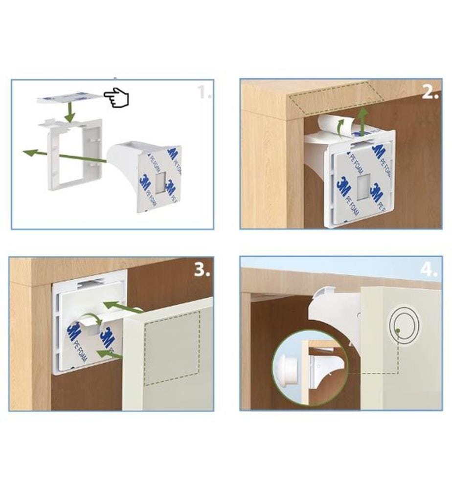 Magnetisches Sicherheitsschloss 4Stk