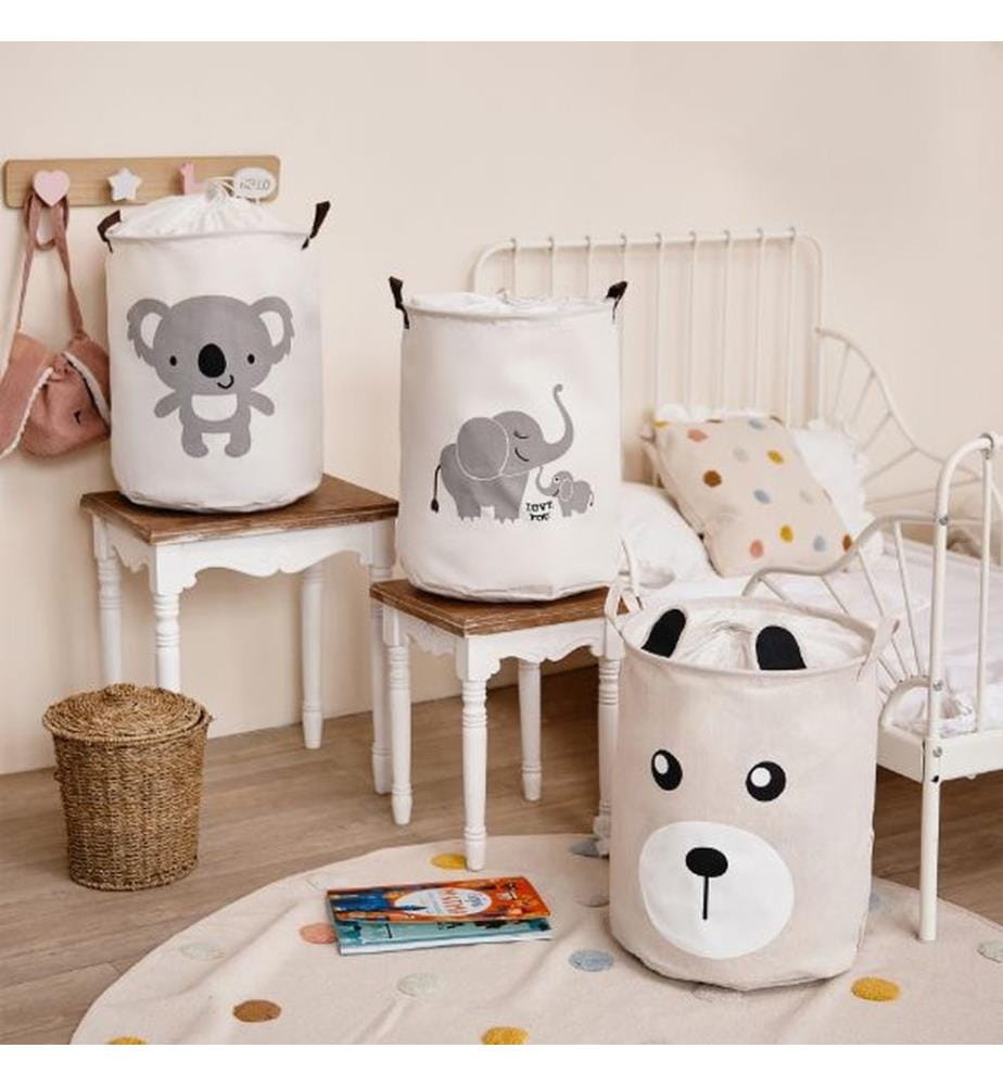 Spielzeugkorb Teddybär beige