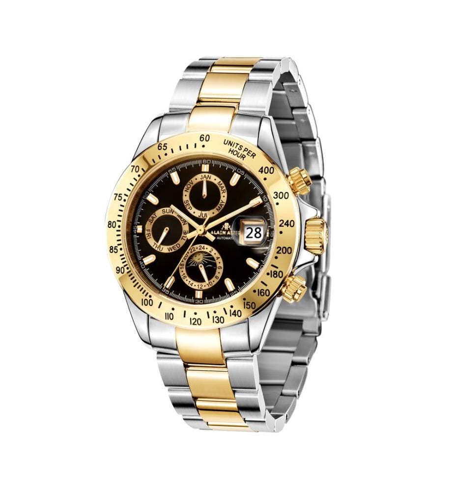 Automatische Uhr Commander - Silbernes Gold