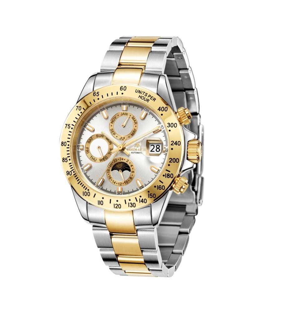 Automatische Uhr Commander - Silbernes Gold