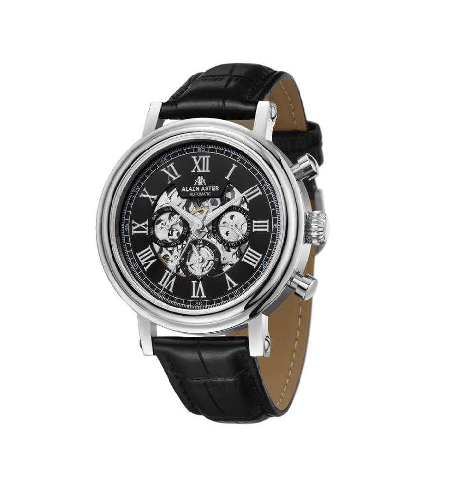 Automatische Skelett-Uhr - Schwarz