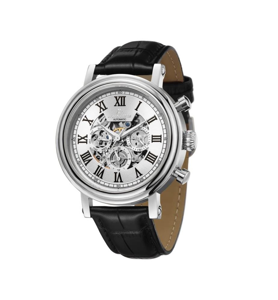 Automatische Skelett-Uhr - Schwarz