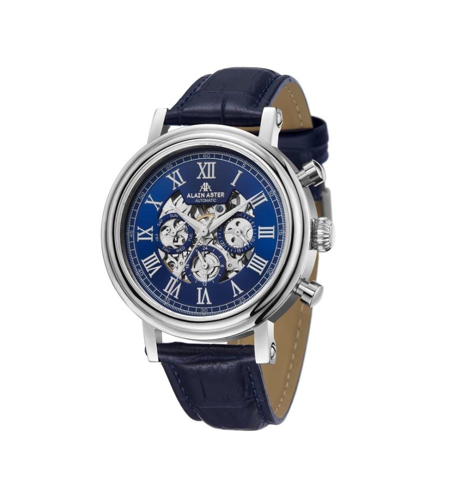 Automatische Skelett-Uhr - Blau