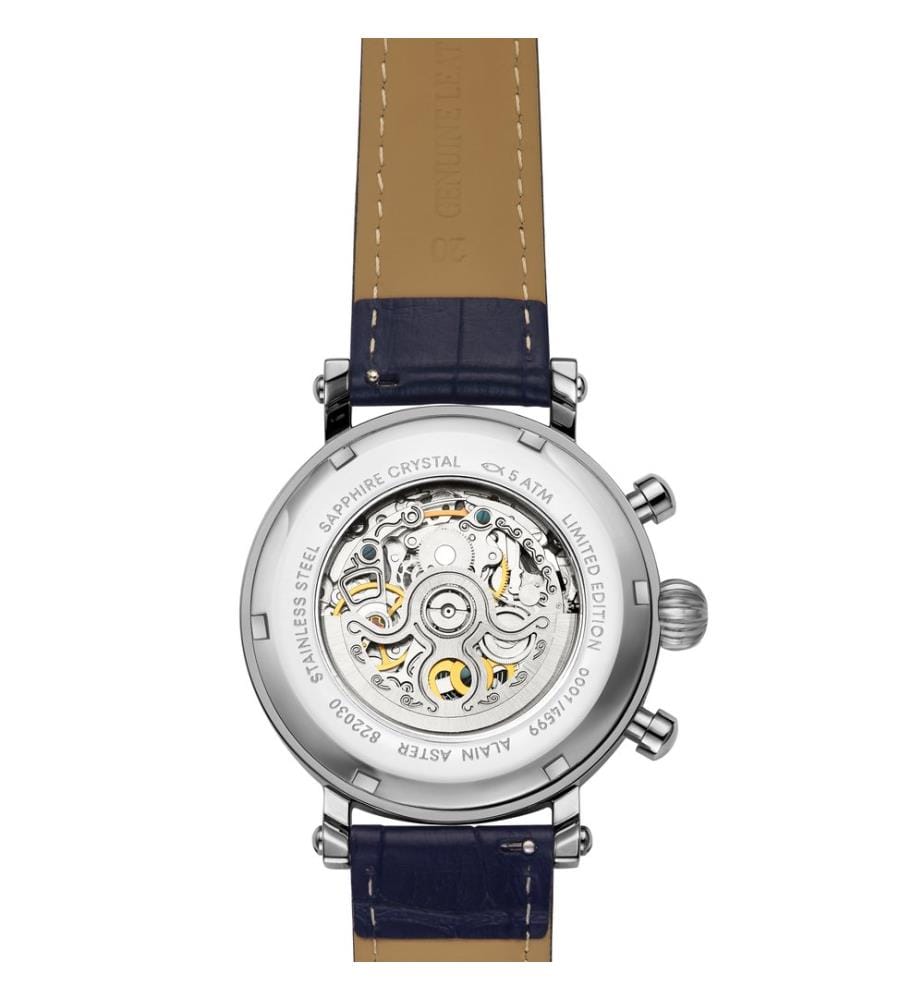 Automatische Skelett-Uhr - Blau