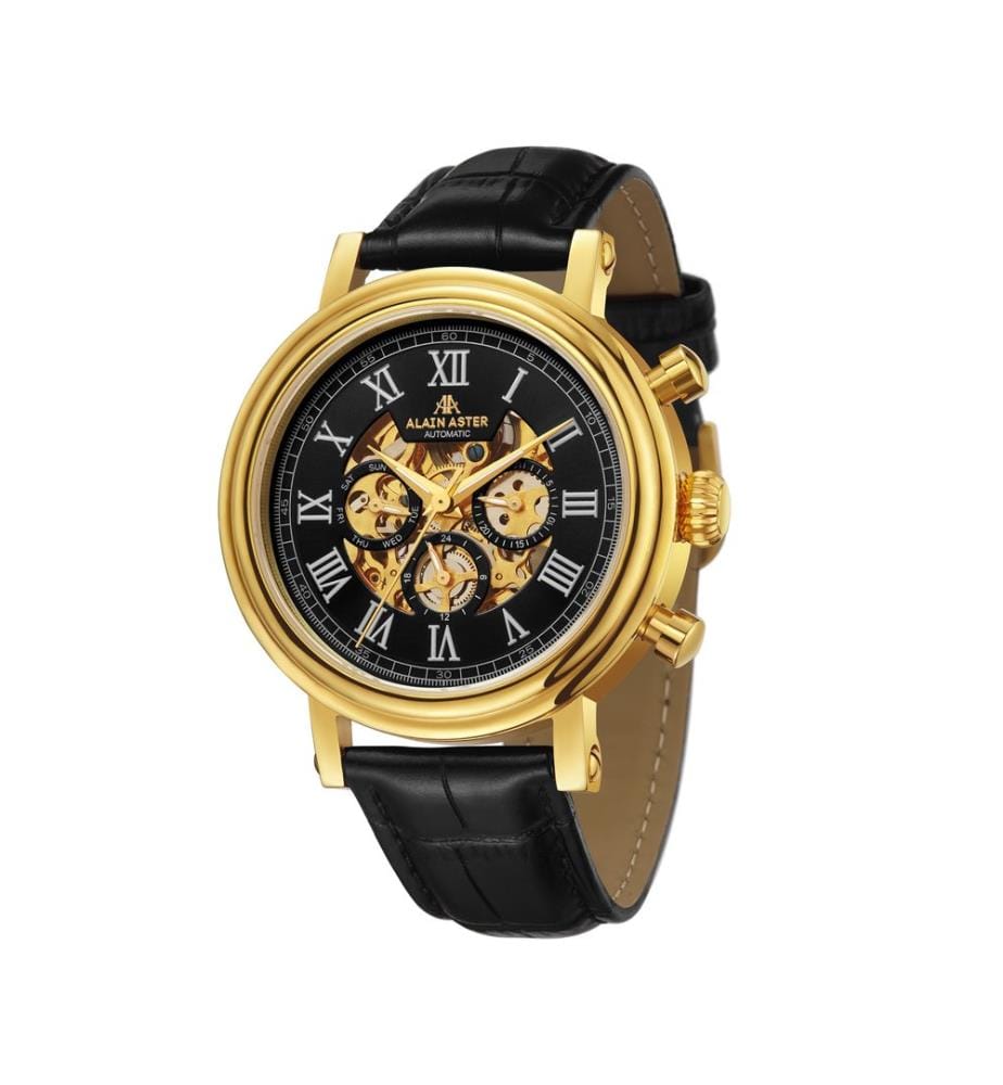 Automatische Skelett-Uhr - Schwarz