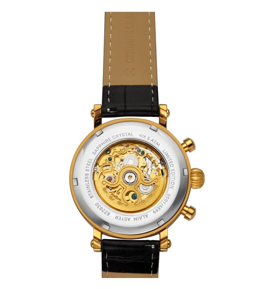Automatische Skelett-Uhr - Schwarz