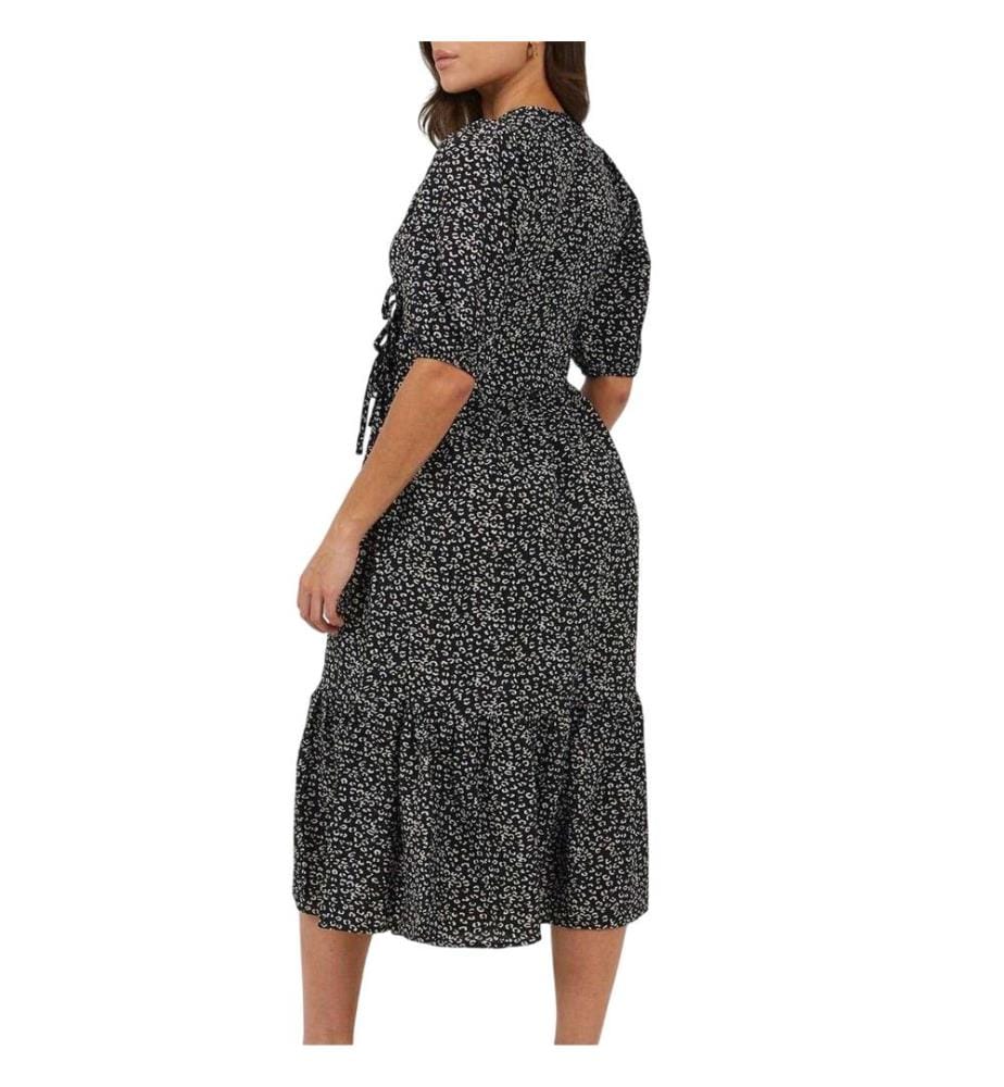 Brave Soul - Wickelkleid für Damen, Puffärmel