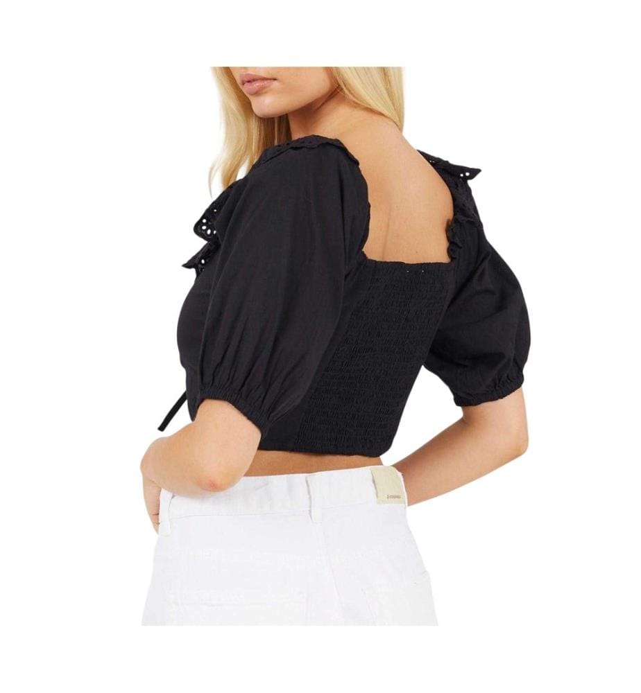 Brave Soul Maglietta Corta Bardot Donna