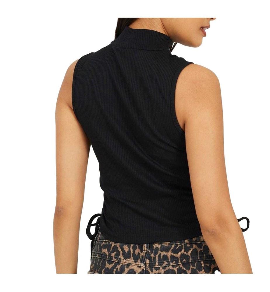 Brave Soul Top A costine Colletto alto Donna