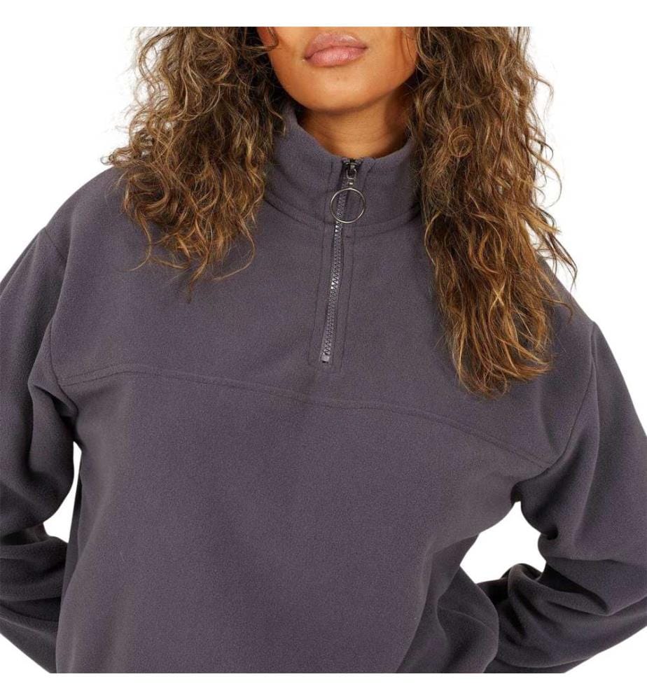 Brave Soul - Sweatshirt für Damen, mit kurzem Reissverschluss, Dickes Fleece