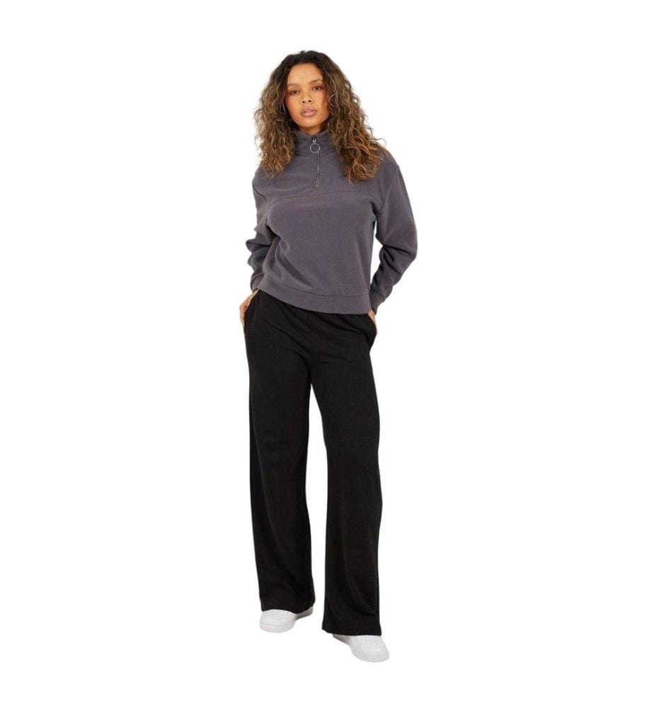 Brave Soul - Sweatshirt für Damen, mit kurzem Reissverschluss, Dickes Fleece