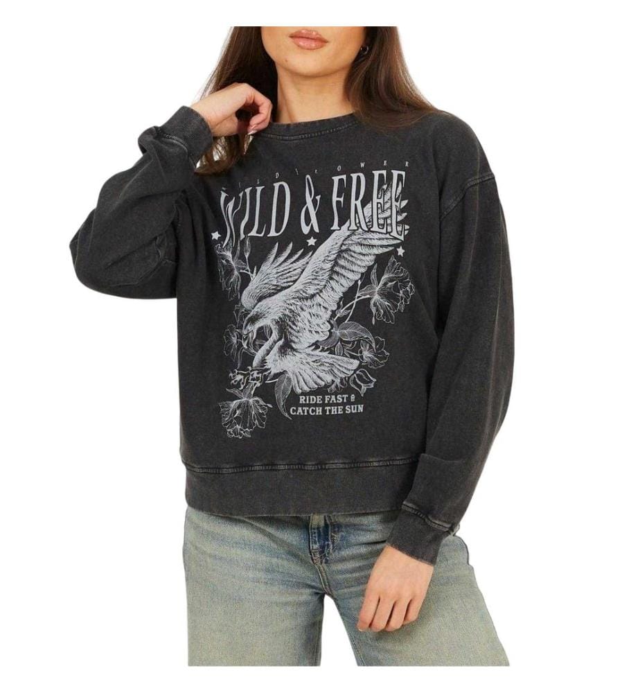 Brave Soul - "Wild & Free" Sweatshirt für Damen