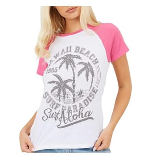 Brave Soul - T-Shirt für Damen, Kontrast-Ärmel