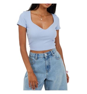 Brave Soul - Kurzes Top für Damen, Herzausschnitt