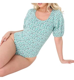 Brave Soul - Bodysuit für Damen, Puffärmel