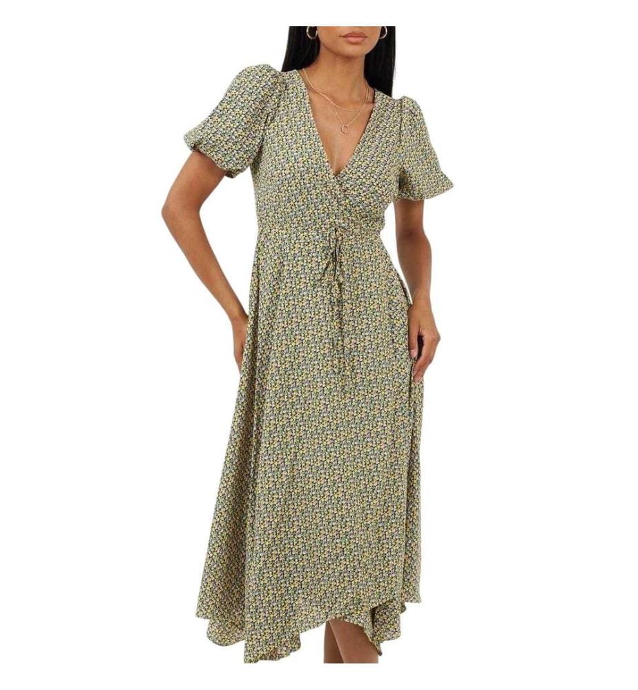 Brave Soul - Midikleid für Damen, V-Ausschnitt
