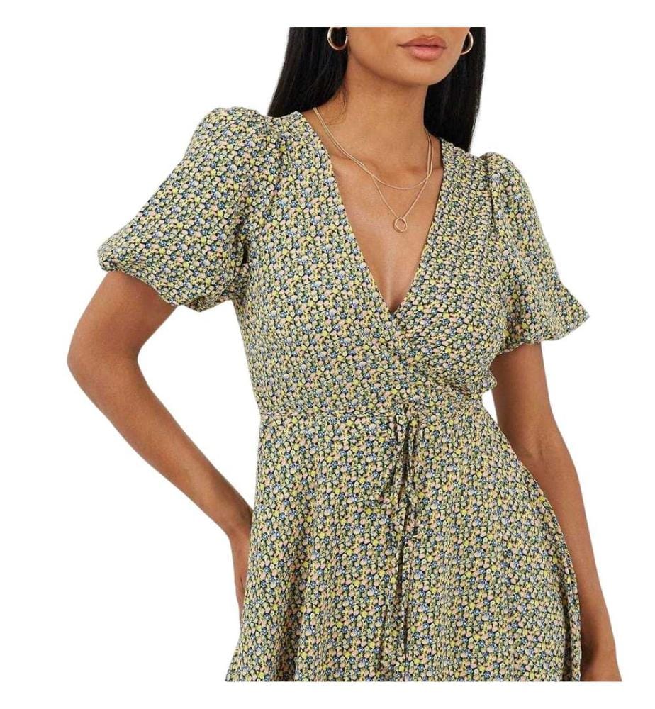 Brave Soul - Midikleid für Damen, V-Ausschnitt