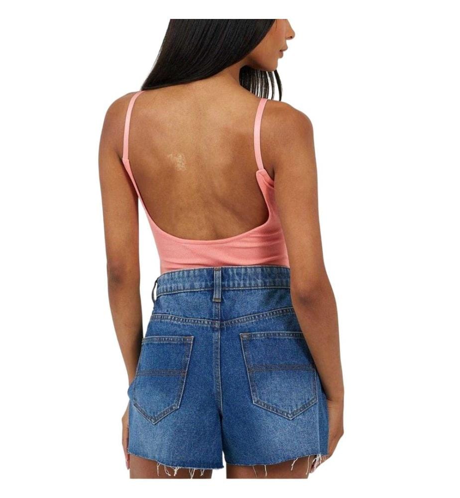 Brave Soul - Bodysuit für Damen, gerippt, Anliegend