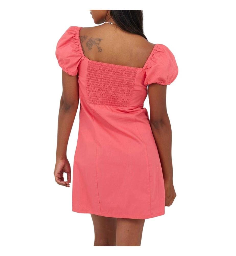 Brave Soul - Minikleid für Damen, Eckiger Ausschnitt, Puffärmel