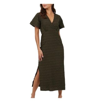 Brave Soul - Midikleid für Damen, Hinten geknotet, kurzärmlig