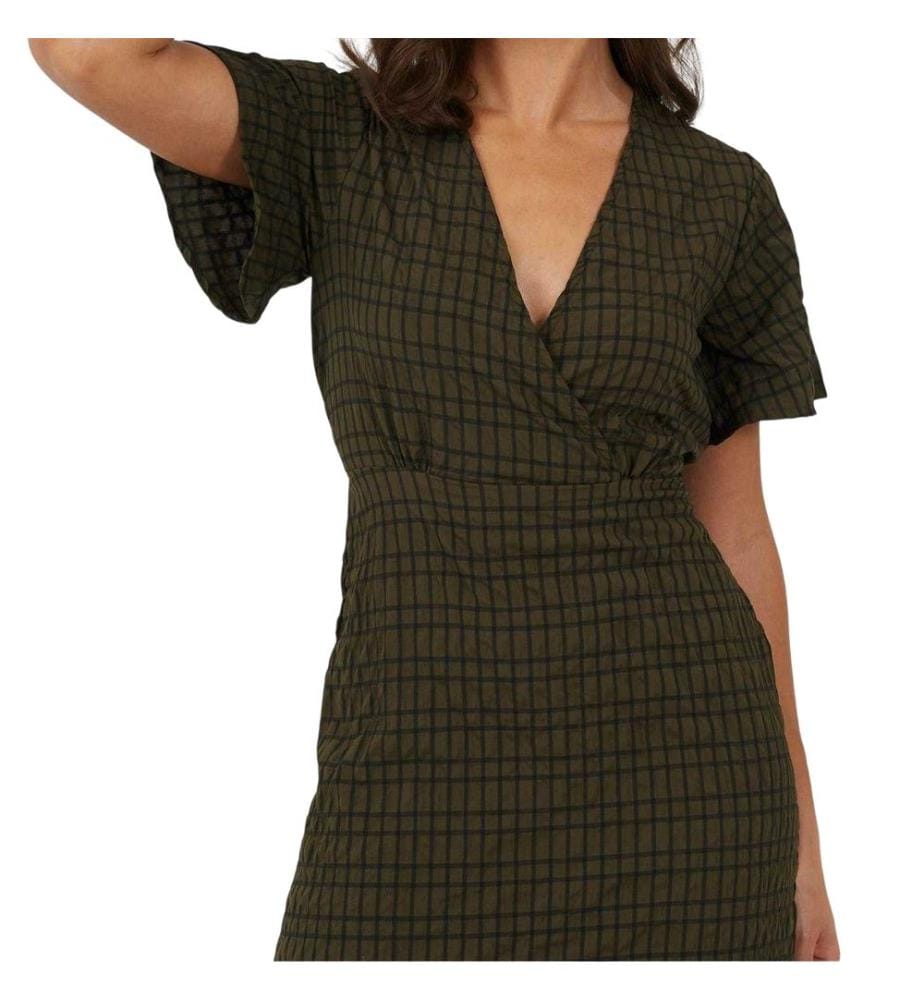 Brave Soul - Midikleid für Damen, Hinten geknotet, kurzärmlig
