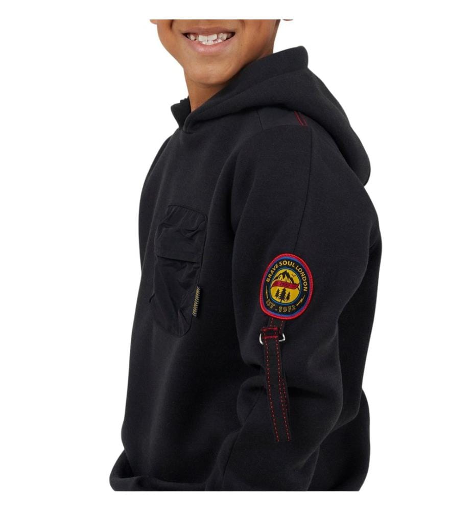 Brave Soul - Sweatshirt für Jungen, mit Kapuze, gerippt, Langärmlig