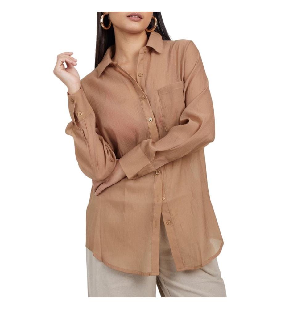 Brave Soul Camicia Collare Manica Lunga Donna