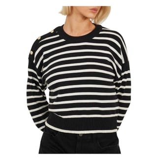 Brave Soul - Pullover für Damen, Knopfdetail, Kastig